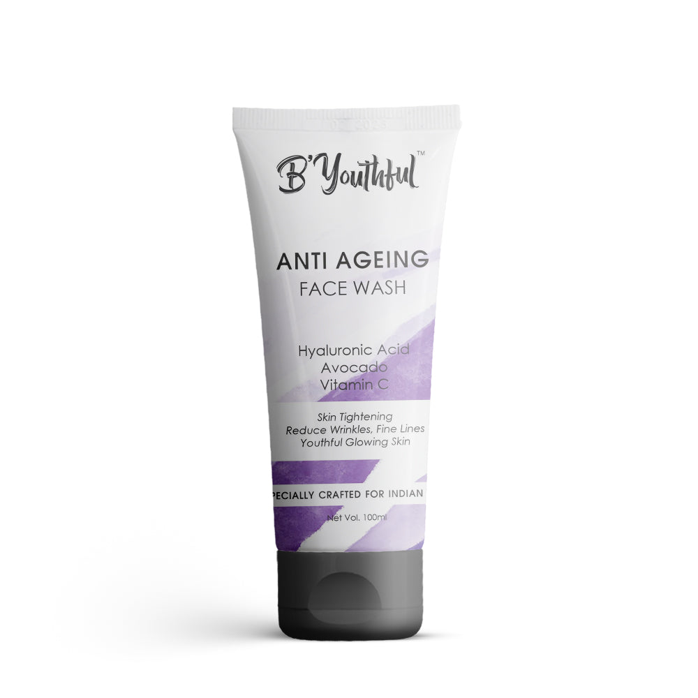 B'youthful Anti ageing facewash with Hyaluronic acid, Avocado & Vitamin C - 100 ml