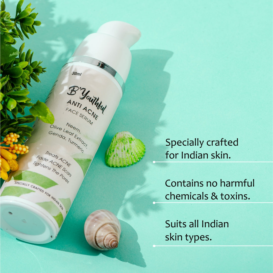 B'youthful Anti Acne face serum for pimple free, flawless skin - 30 ml