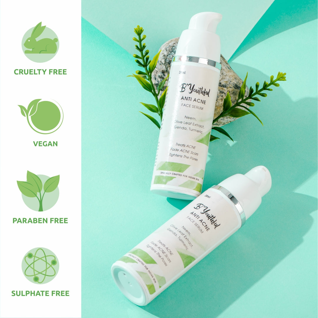 B'youthful Anti Acne face serum for pimple free, flawless skin - 30 ml