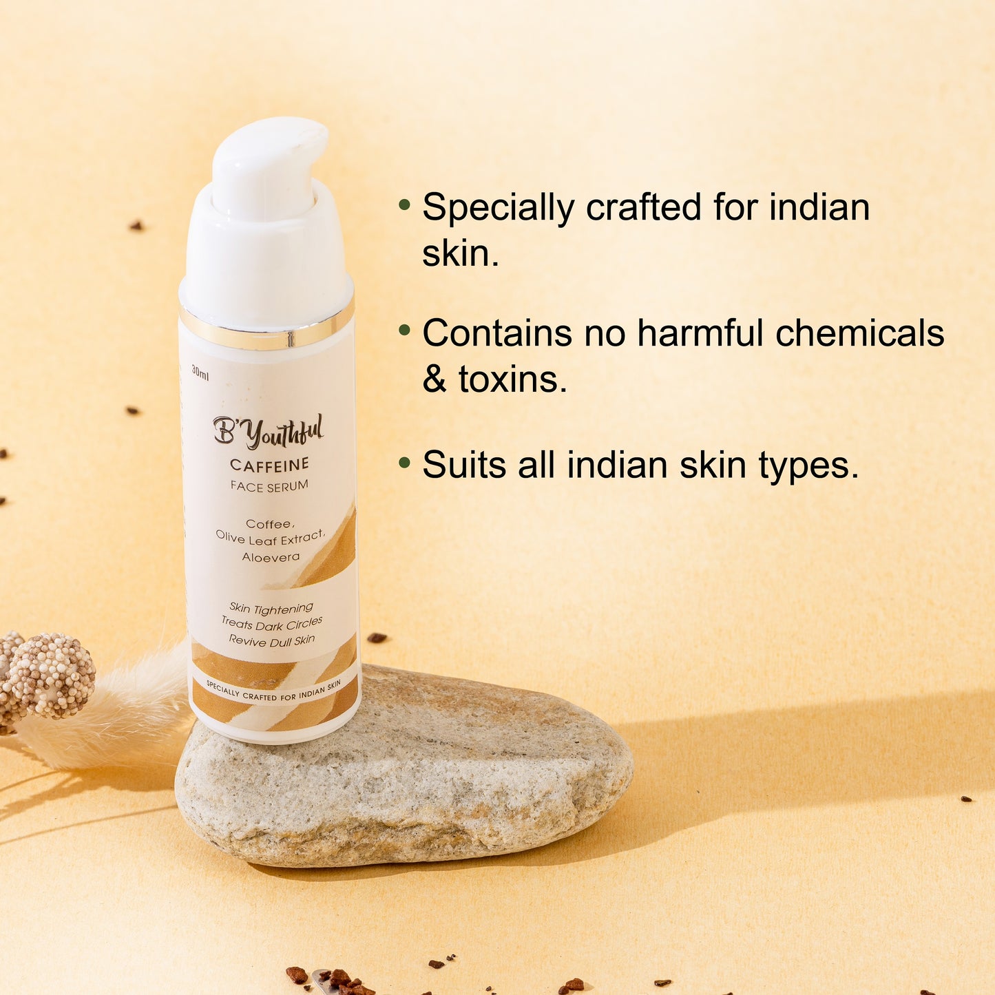 Caffeine Face serum for young skin & improved skin texture