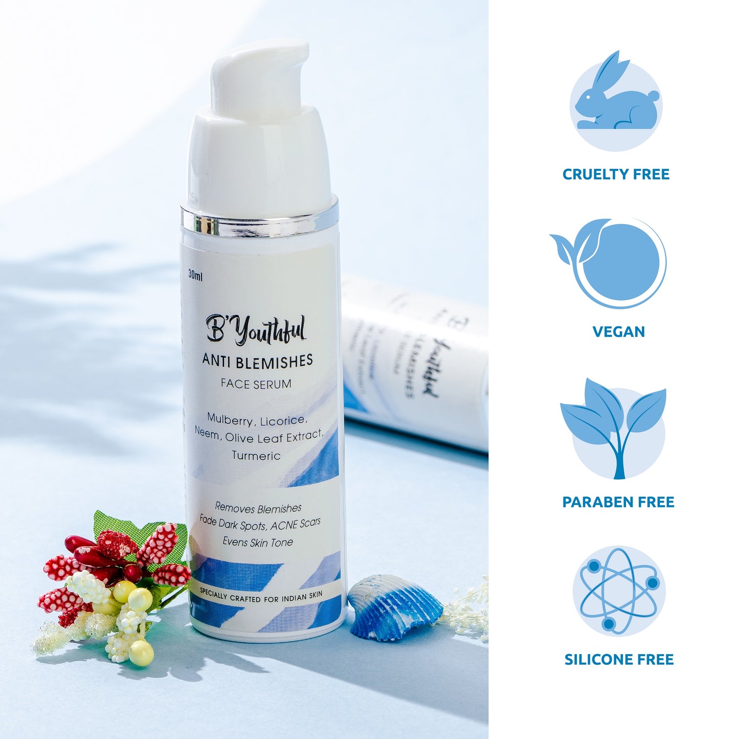 B'youthful Anti-Blemishes face serum for spotless, clear & brighter skin tone - 30 ml
