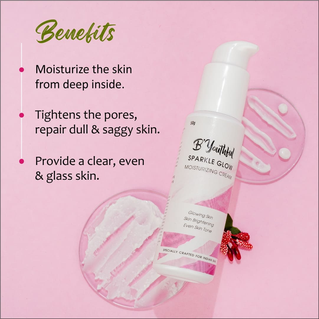 B'youthful Sparkle glow cream for bright & glowing skin - 50 gm