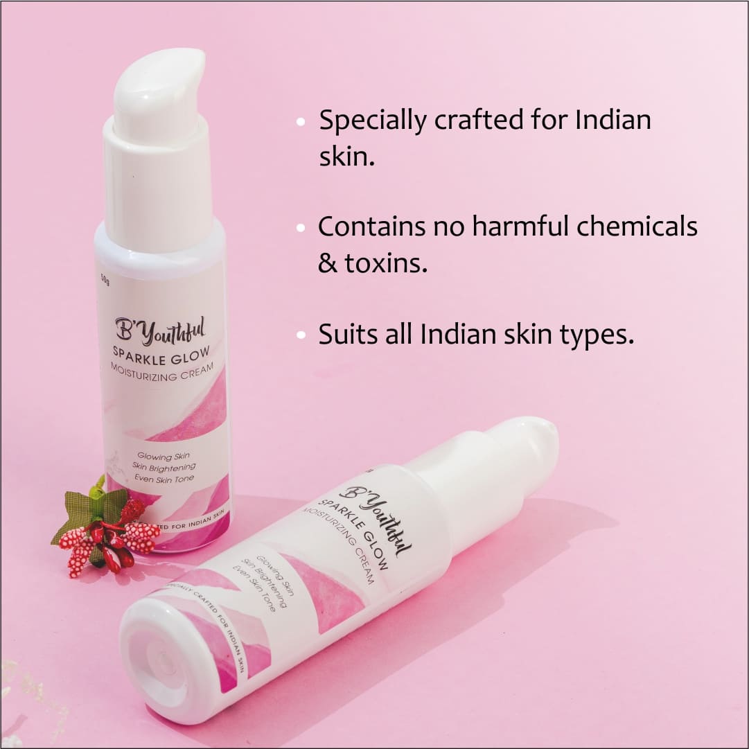 B'youthful Sparkle glow cream for bright & glowing skin - 50 gm