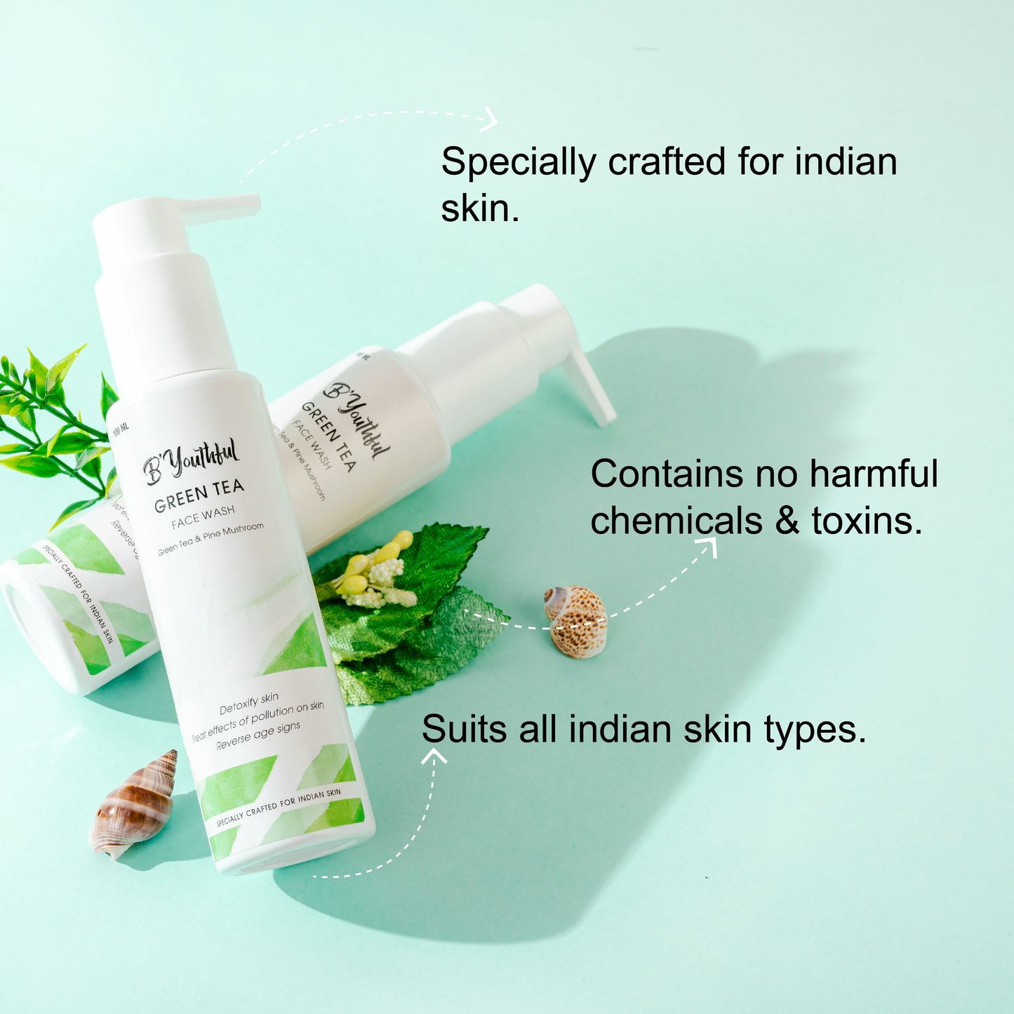 Green tea facewash for revived & rejuvenated skin