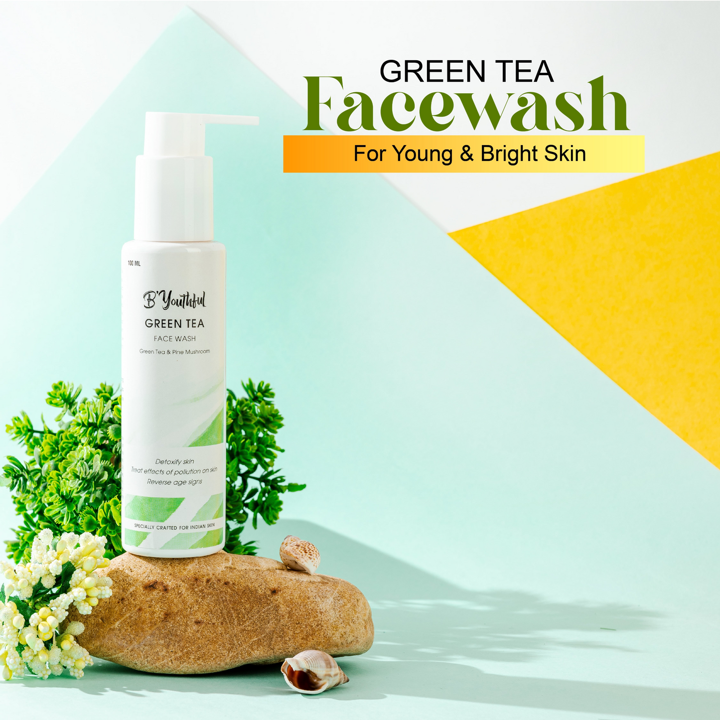 Green tea facewash for revived & rejuvenated skin