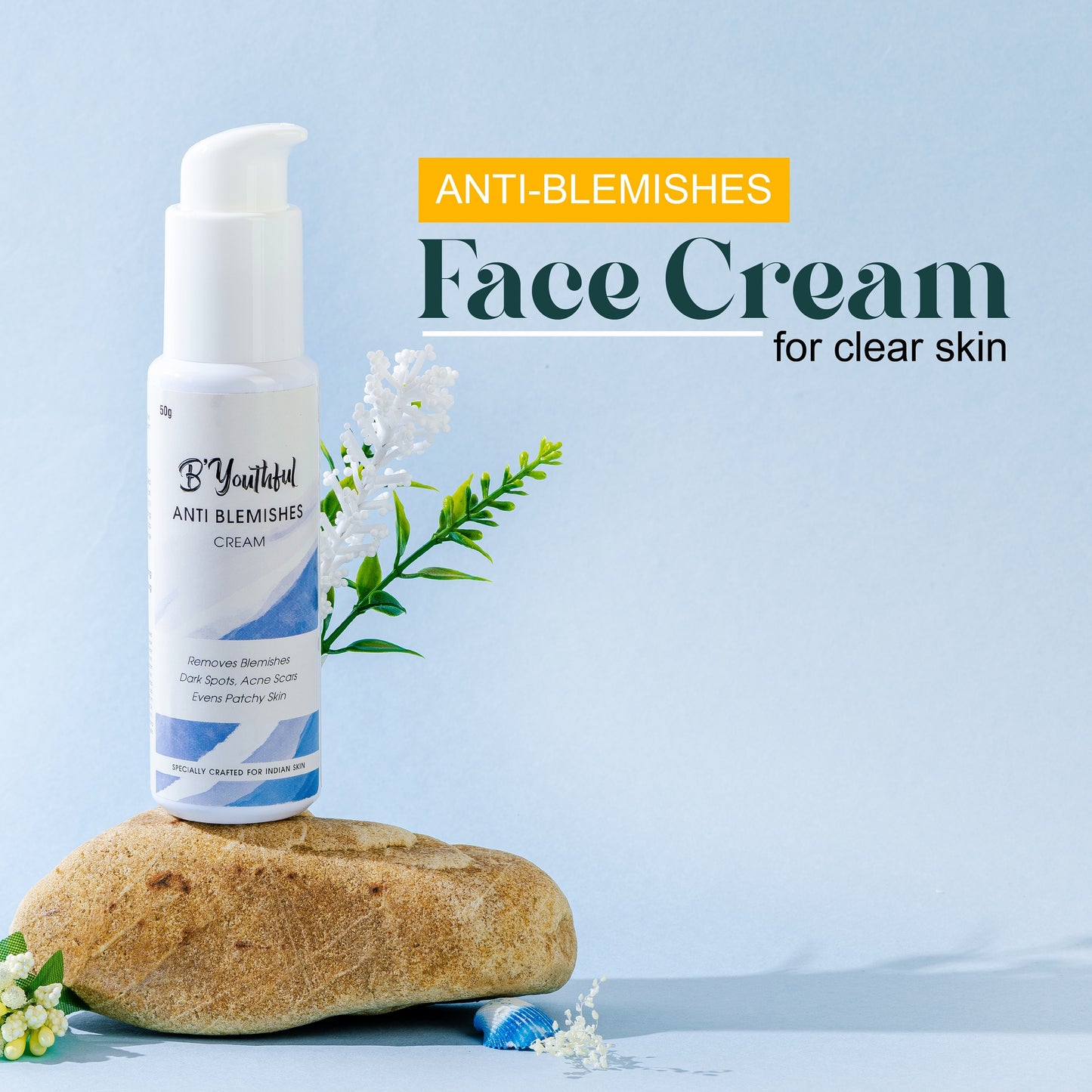 No more blemishes combo with Anti-blemishes cream & sunscreen for blemish free even & clear skin ( 2 products )