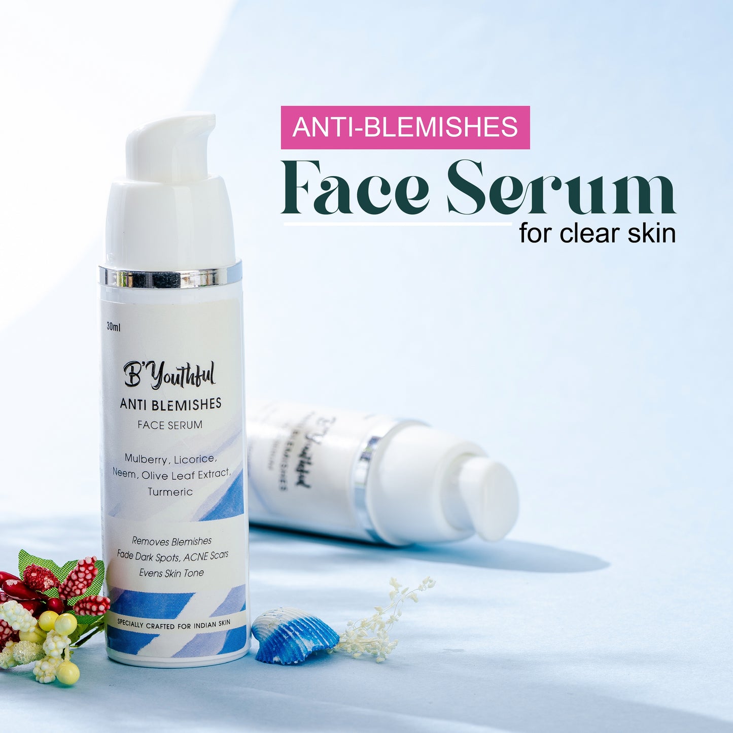 Bye Bye blemishes combo with Anti-blemishes cream & Anti-blemishes serum for blemish free even & clear skin