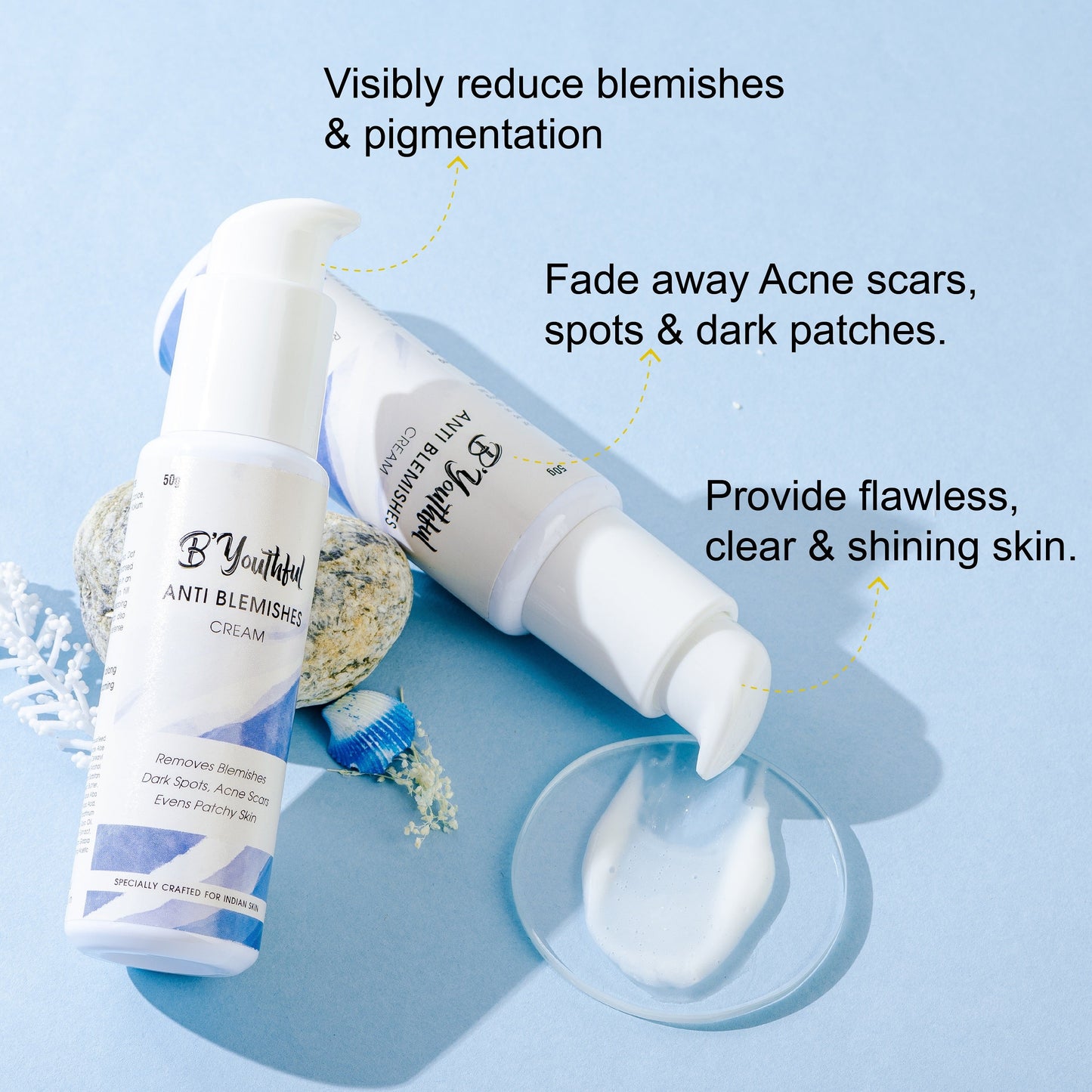 Bye Bye blemishes combo with Anti-blemishes cream & Anti-blemishes serum for blemish free even & clear skin