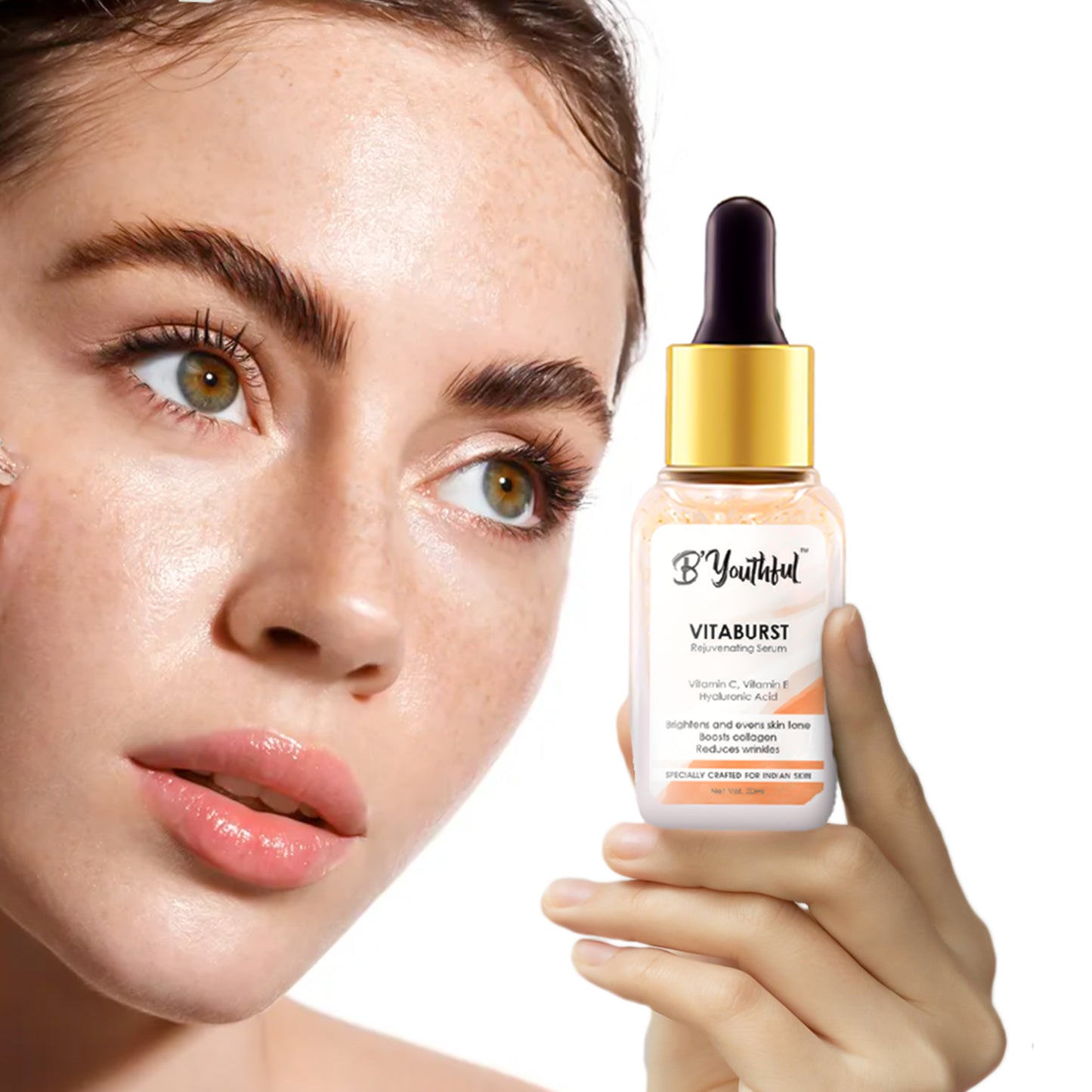 B'youthful Vitaburst skin rejuvenating serum with Vitamin C, Vitamin E & Hyaluronic acid for young & bright skin - 20 ml