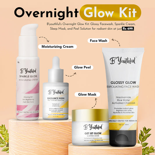 B'youthful Over night Glow beauty kit for instant party ready charming glow over night (4 products)