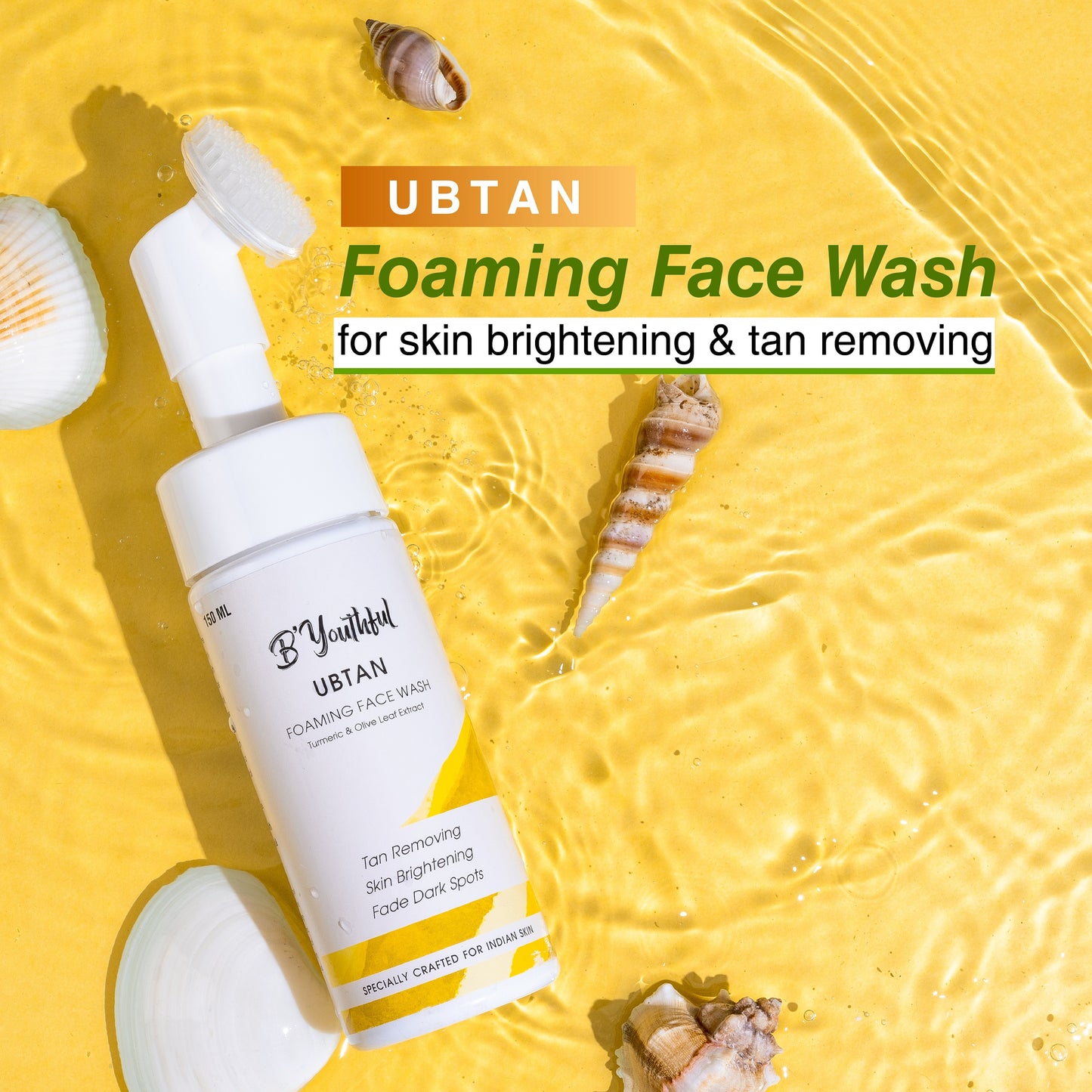 Ubtan foaming facewash & Ubtan scrub for skin brightening & Tan removing