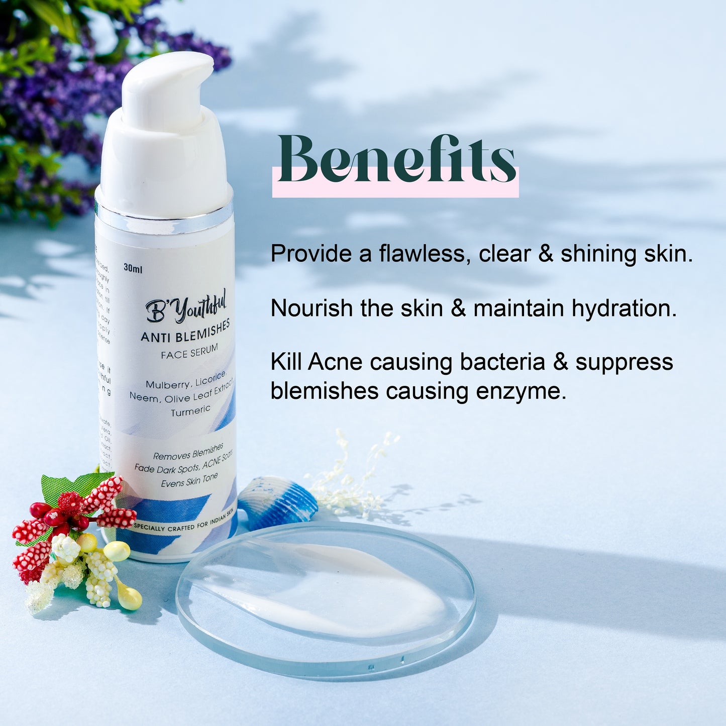 B'Youthful Anti-Blemishes face serum for spotless, clear & brighter skin tone (30 ml)